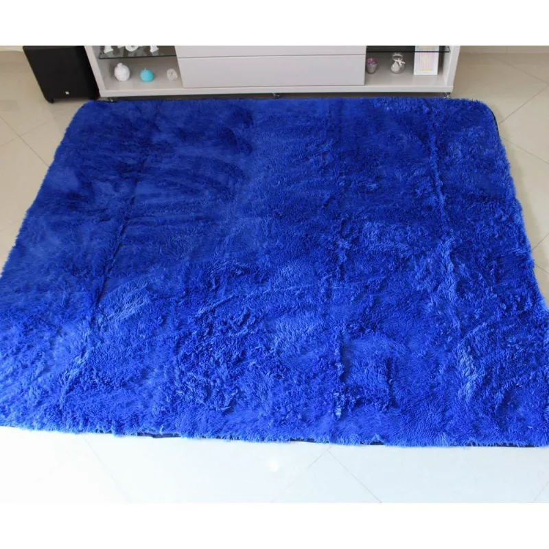 Tapete Shaggy Europa Azul Royal 2,00mx2,40m