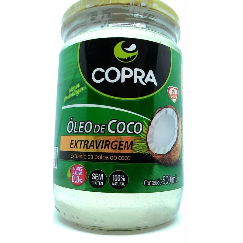 12 Óleo De Coco Extra-virgem 500ml Copra Caixa Fechada