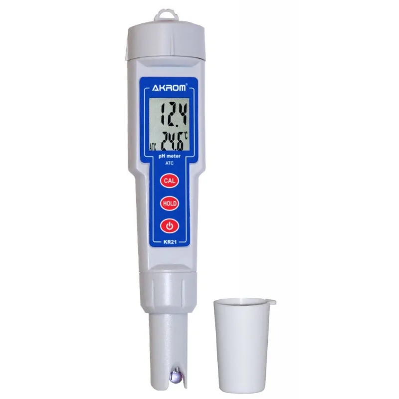 Medidor De Ph Com Calibração Auto E Atc Akrom Kr21