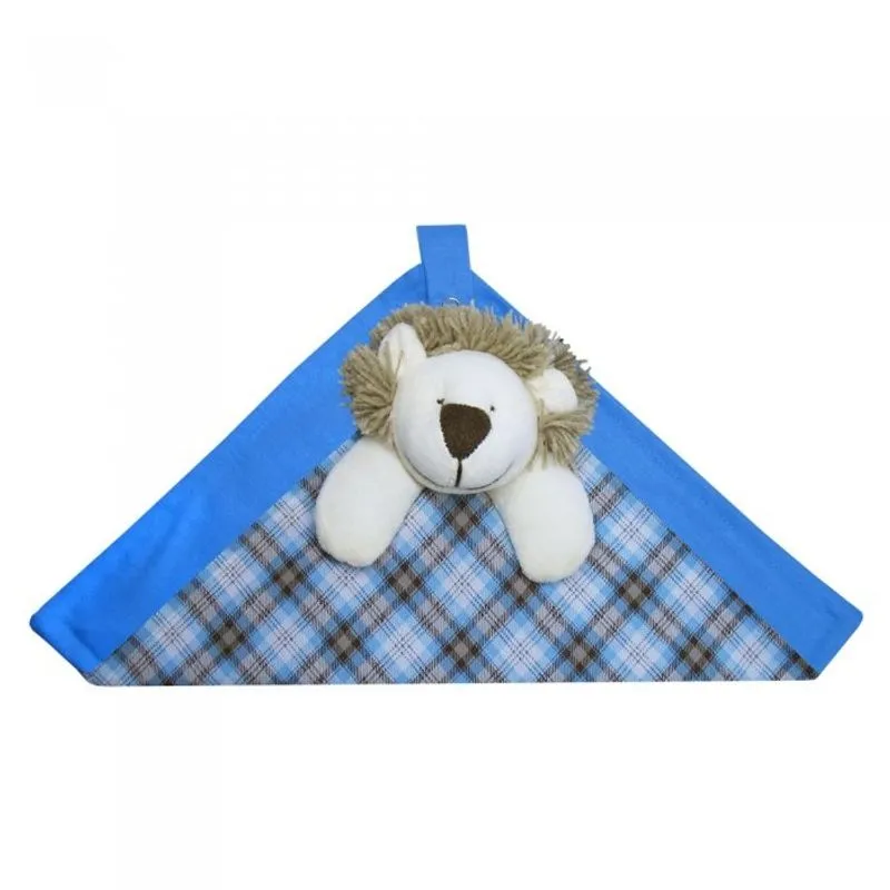Naninha Porta Chupeta Leão - Xadres Azul