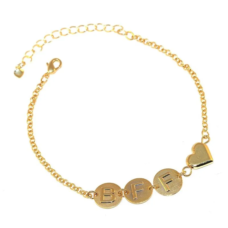 Pulseira Best Friends Forever Amizade Amigas Folheado-2 Pçs