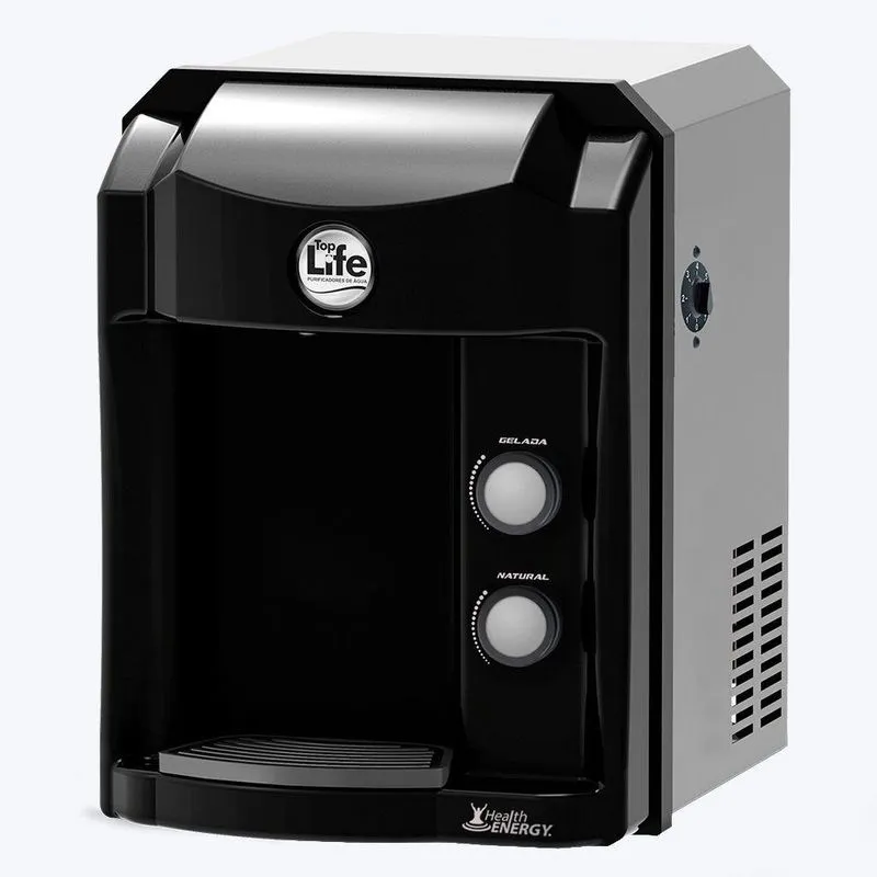 Purificador De Água Alcalina Ionizada Gelada Health Energy Preto 220V - Top Life