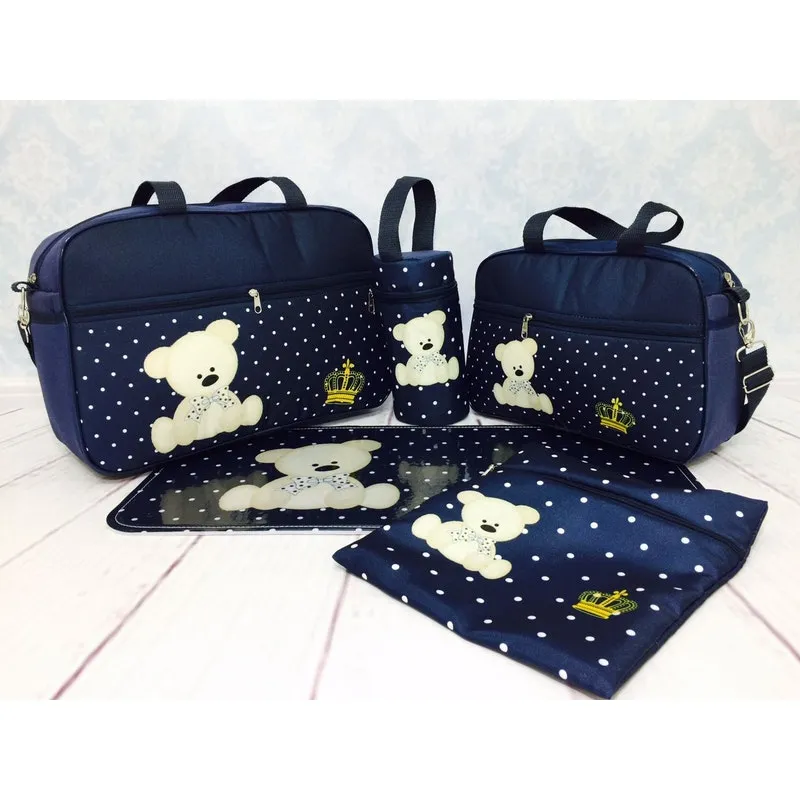 Bolsa bebê maternidade personalizada Ursinho 5 pçs