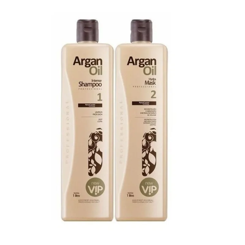 Escova Progressiva Argan Oil 2x1000ml New Vip Cosmético
