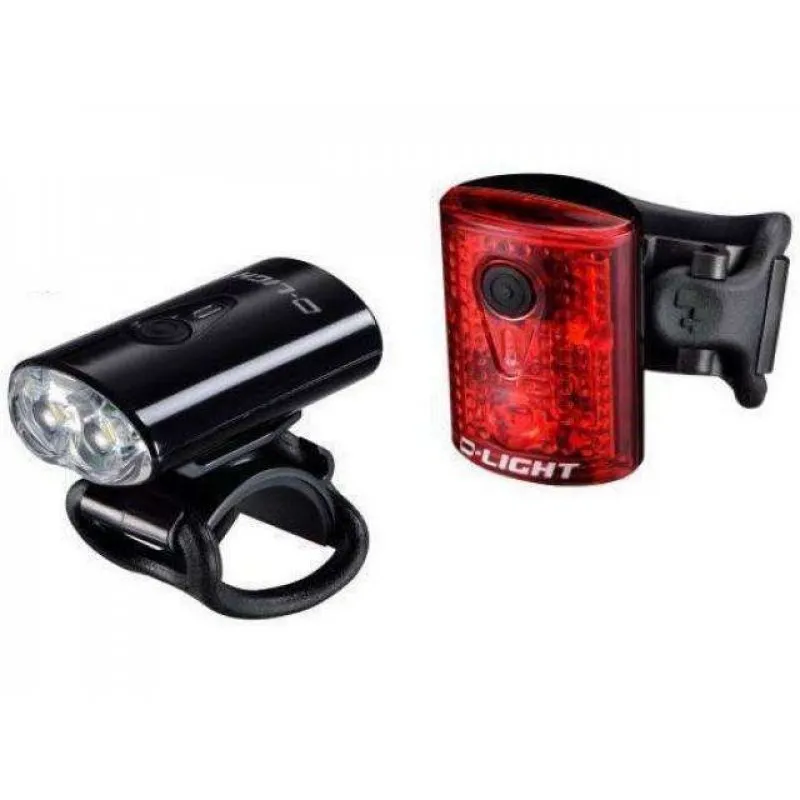 Kit De Luz Dlight Bike Recarregável - Para Bike Ou Capacete
