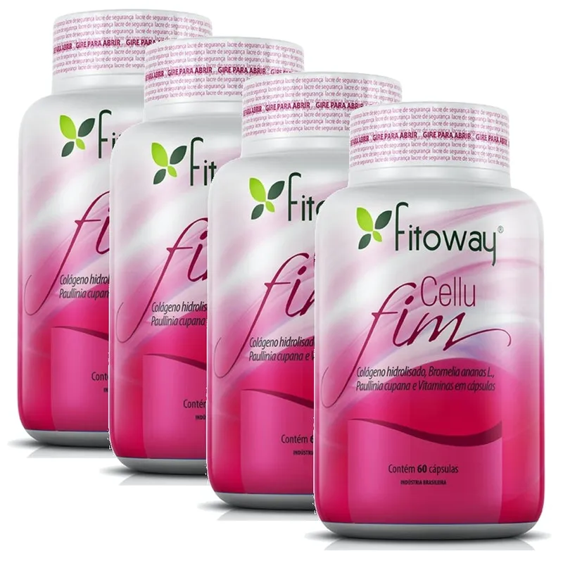 Kit Com 4 Cellufim Anti Celulite 60cps Fitoway