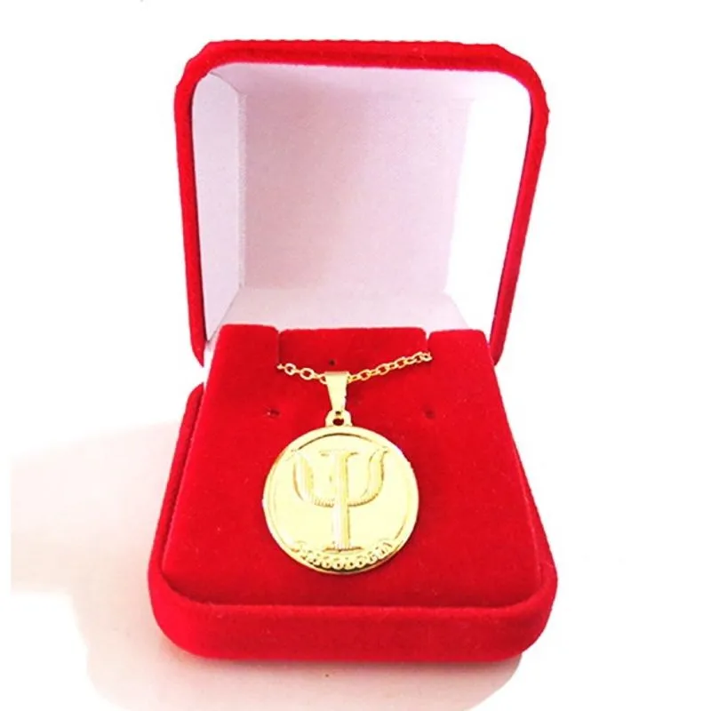 Colar Cordão Medalha Psicologia Folheado 18k