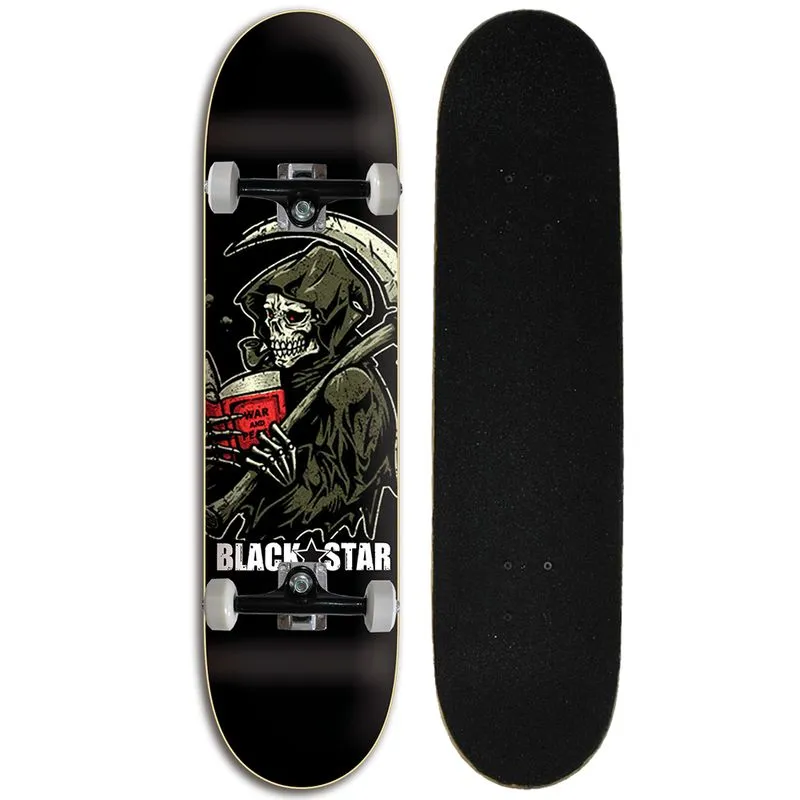 Skate Iniciante Montado - Black Star Morte 7.8