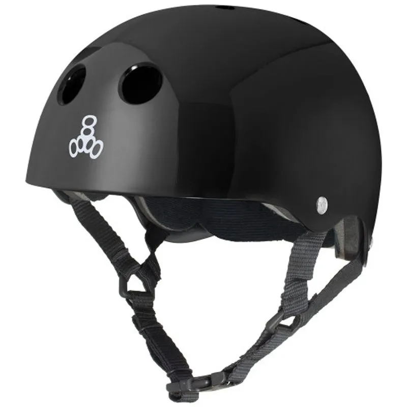 Capacete Triple Eight Brainsaver Gloss Black