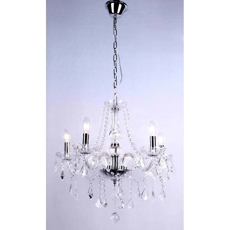 Lustre Maria Thereza Transparente 5 Braços Lc1411-5.000