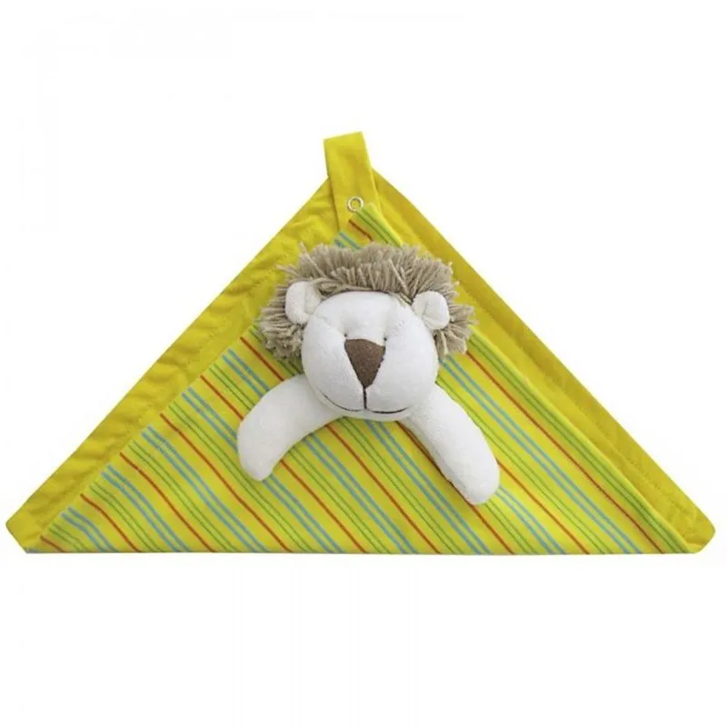 Naninha Porta Chupeta Leão - Listrado Amarelo