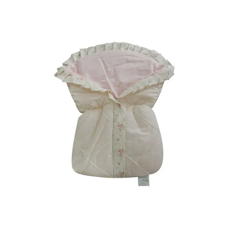 Saco De Bebê 100% Algodão - Nervura Rosa