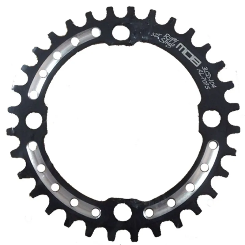 Coroa Mob Ripper Single Al7075 Bcd 104mm 32 Dentes Preta