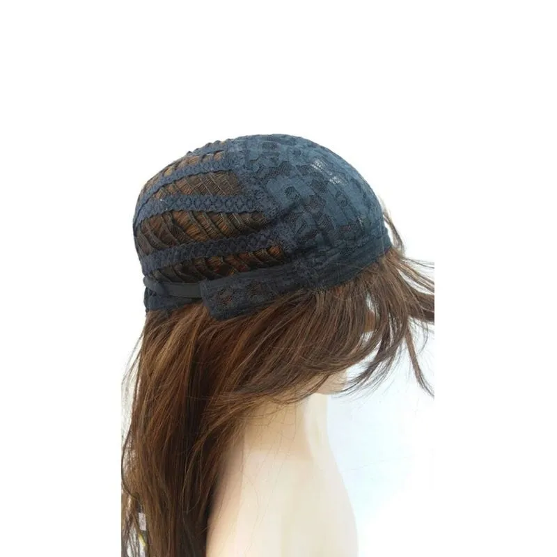 Peruca Lace Wig Lisa Castanho Acobreada Fibra Futura 70cm