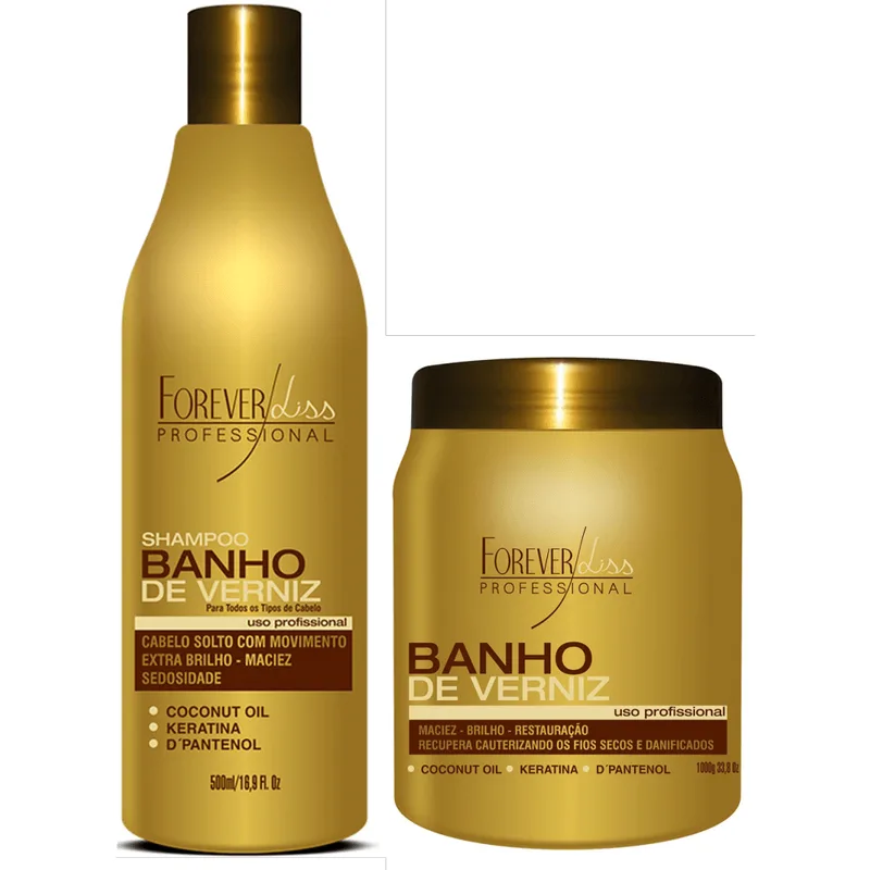 Forever Liss Banho De Verniz Kit Shampoo + Máscara 1kg