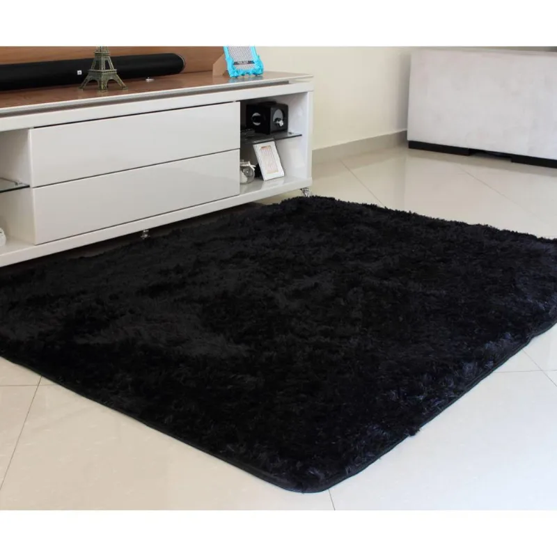 Tapete Shaggy Europa Preto 1,20mx2,00m