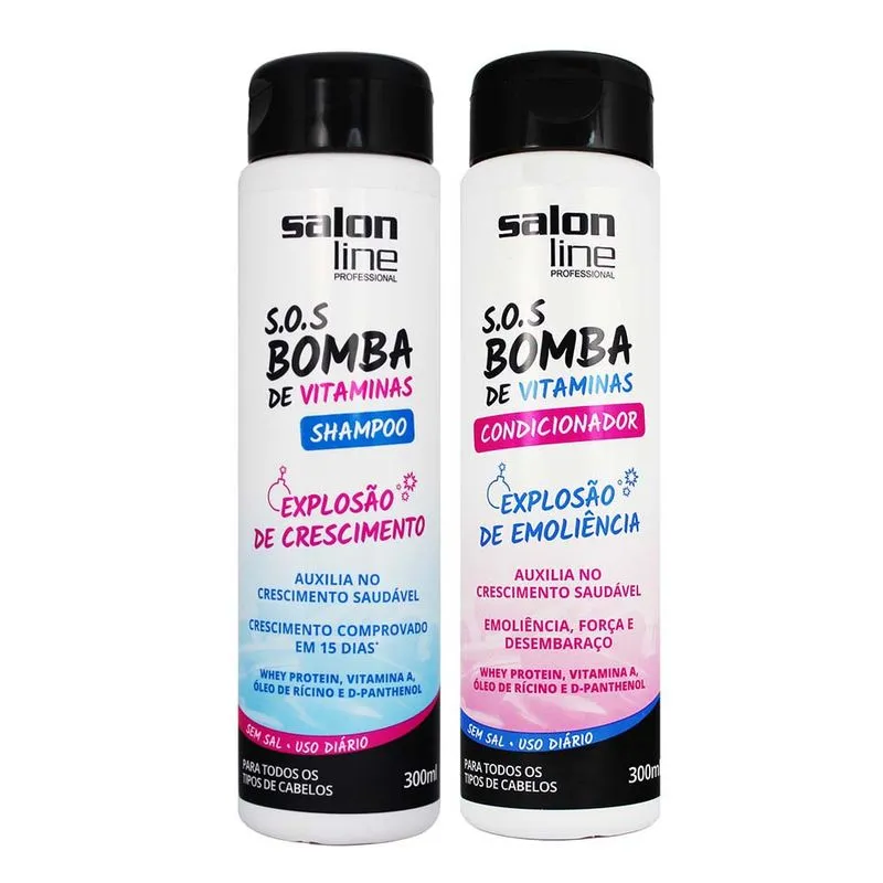 S.o.s Bomba Salon Line Kit Shampoo + Condicionador