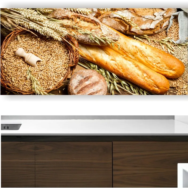 Adesivo Painel Papel Parede Cozinha Pão Padaria Paes M25