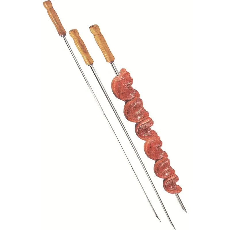Kit Espeto Simples Para Churrasco 90 Cm 6 Unidades