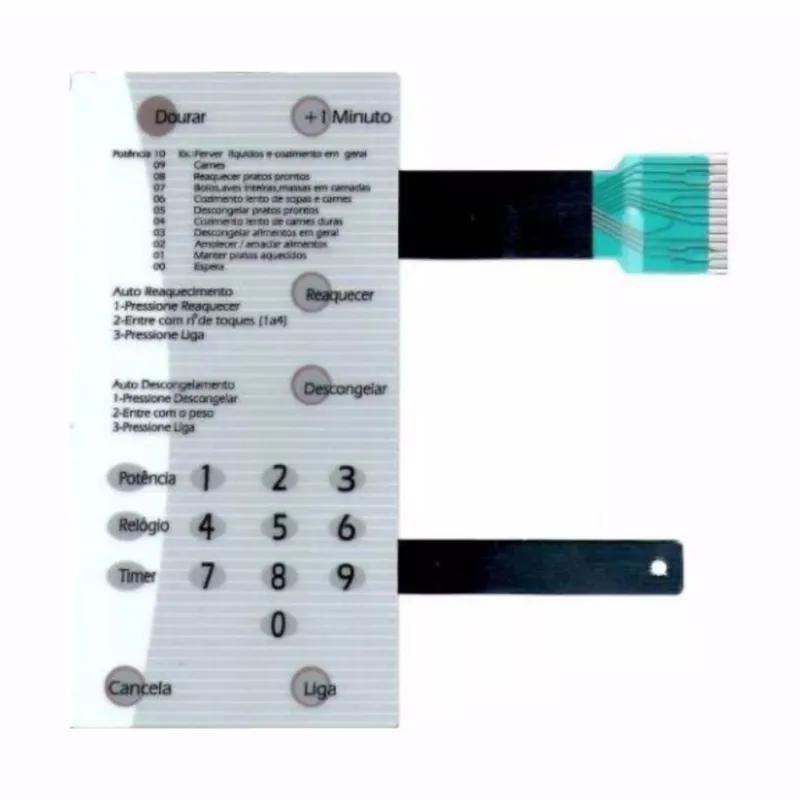 Membrana Teclado Microondas Brastemp Bmp31 Com Dourador