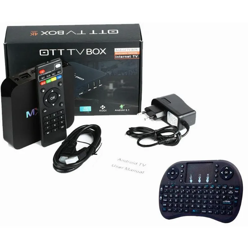 Tv Box Hd Android 4.4 Wifi Smart Tv Iptv Hdmi + Mini Teclado