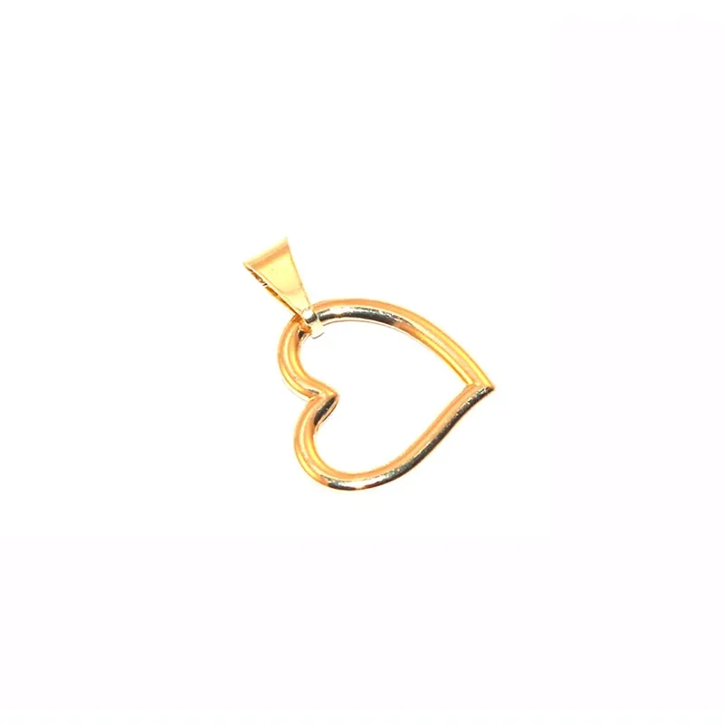 Pingente Coração Vazado Amor Folheado Ouro 18k