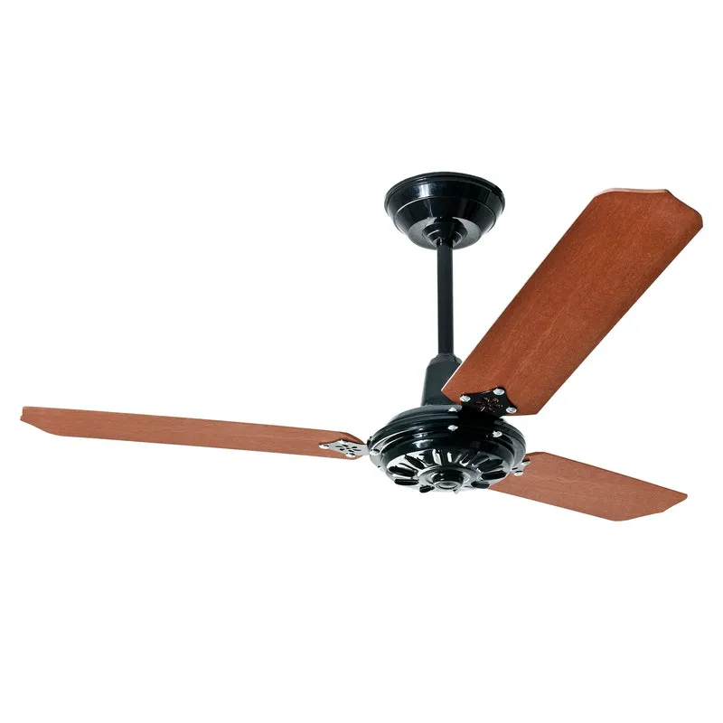 Ventilador de Teto Lumi Preto Loren Sid Pás Mogno 220V.