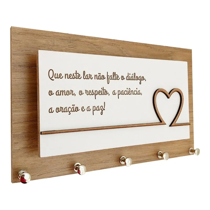 Porta Chaves e Cartas Paz em Familia Momento Casa