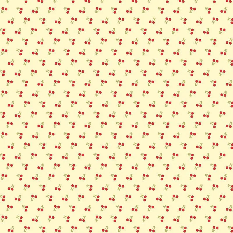 Tecido Tricoline Tiny Cherry - Fabricart Tecido Tricoline Tiny Cherry - Fabricart
