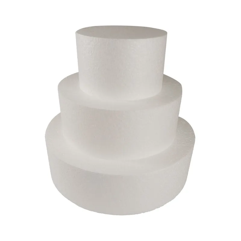 1 Kit Base Eps (isopor)bolo Falso 3 And. 35x25x15cm Alt 30cm
