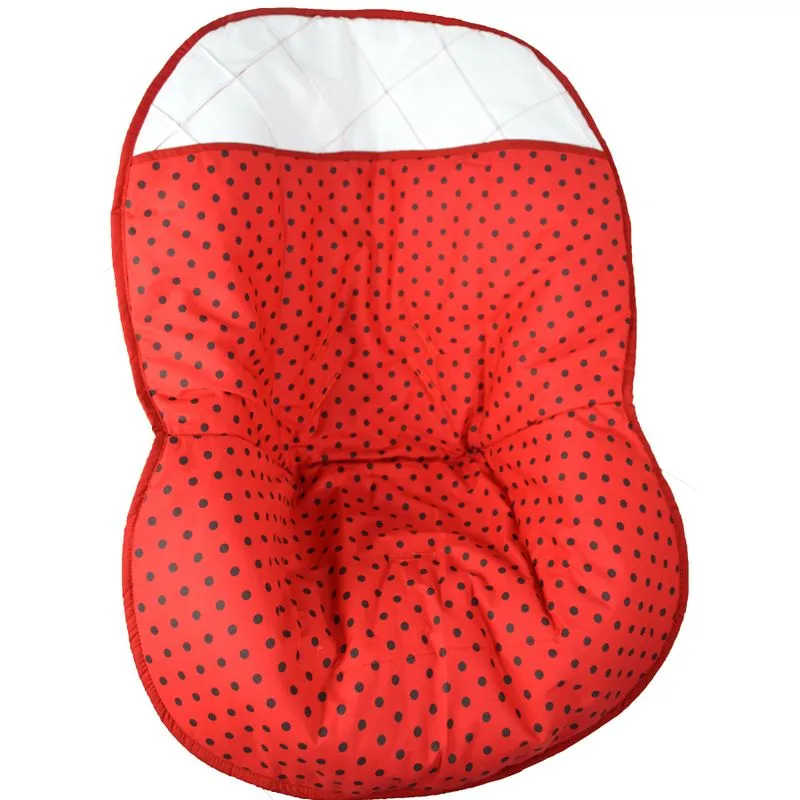 Capa Para Bebê Conforto Vermelha Com Bolinhas 100% Algodão