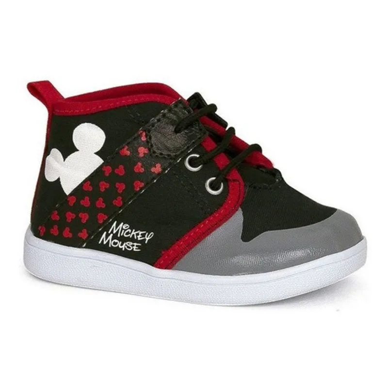 Tênis Infantil Mickey Mouse Disney Nº27 Cor Preto com Vermelho - Sugar Shoes