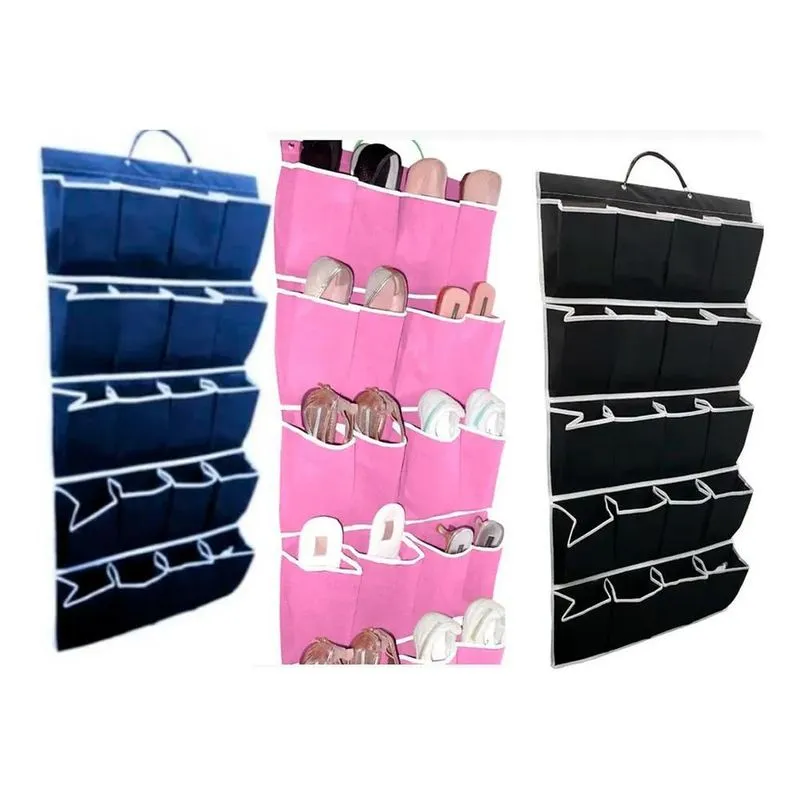 Sapateira Organizadora Pendurável Atrás Porta 20 Bolsos Cor
