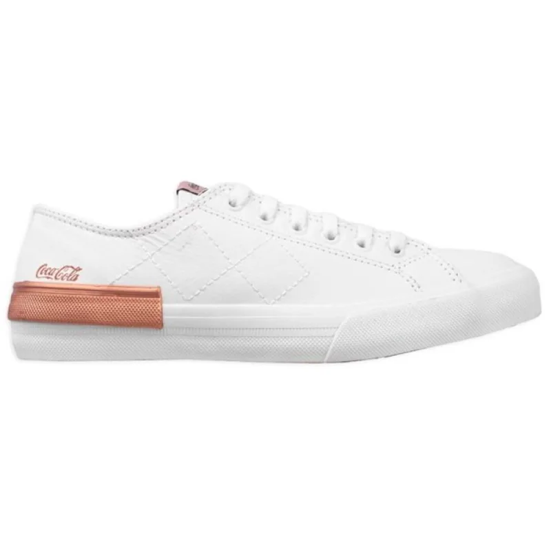 Tênis Coca Cola Atlanta Leather Metalic Feminino Branco 34 36 / Branco