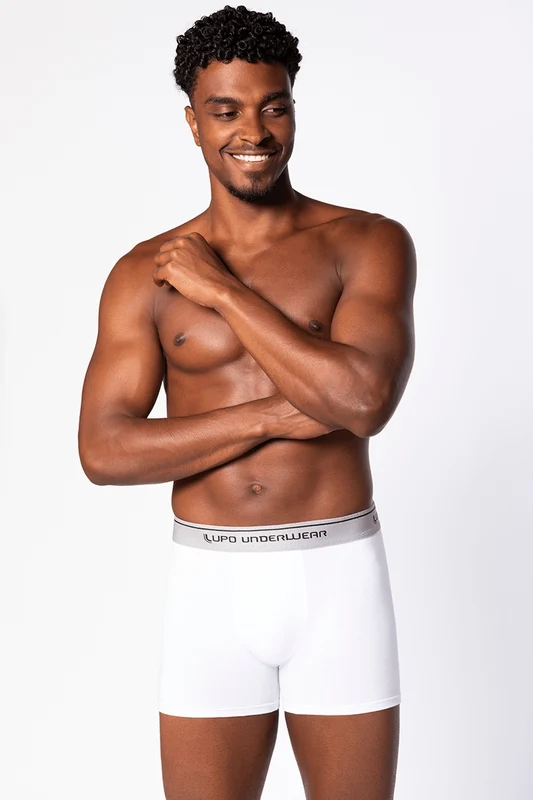 Boxer Algodão com Elastano Branca / G (46 a 48)