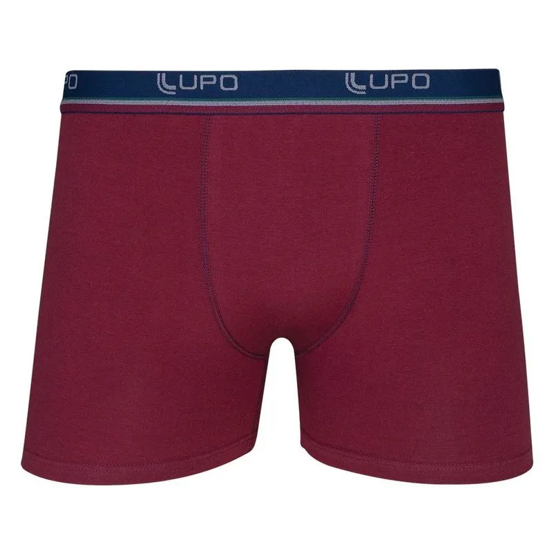 Cueca Boxer em Algodão Lupo Cueca Boxer Marsala em Algodão Lupo