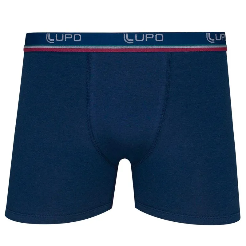 Cueca Boxer em Algodão Lupo Cueca Boxer Marinho em Algodão Lupo