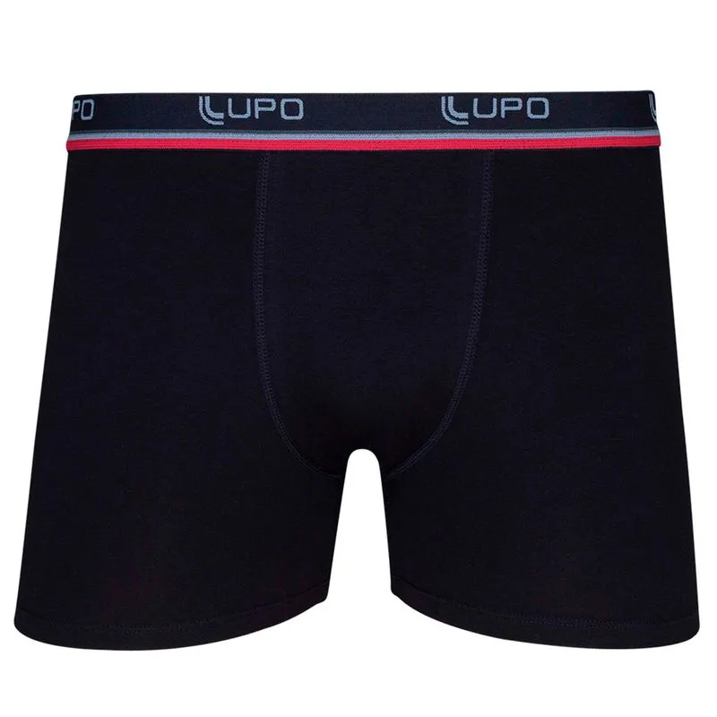 Cueca Boxer em Algodão Lupo Cueca Boxer Preto em Algodão Lupo