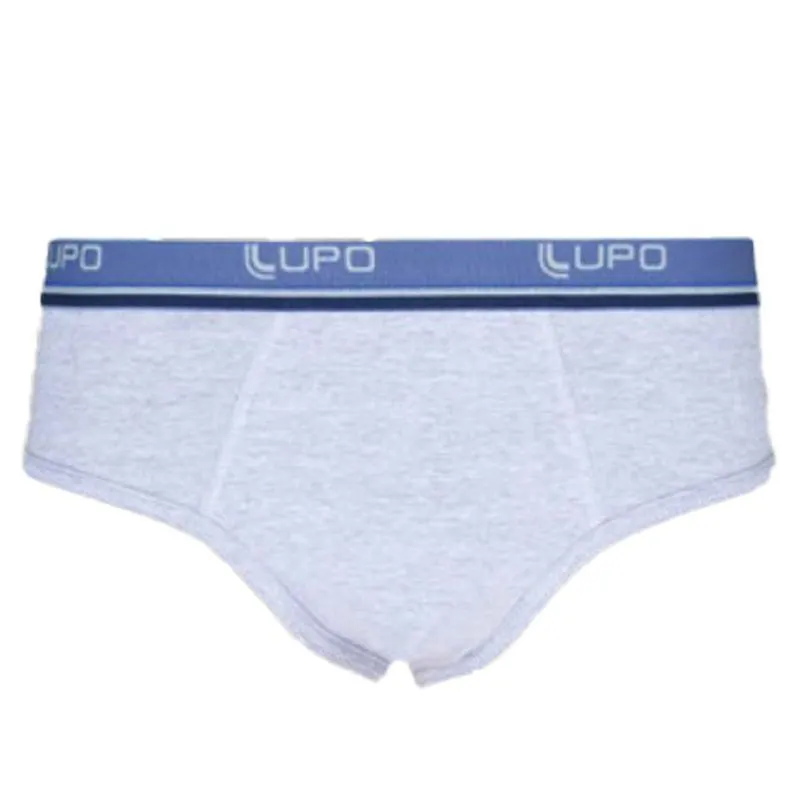 Cueca Slip em Algodão com Elastano Lupo Cueca Slip Cinza em Algodão com Elastano Lupo