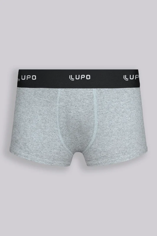 Sunga Lupo Kids Algodão com Elastano Cinza / G (09 a 11 anos)