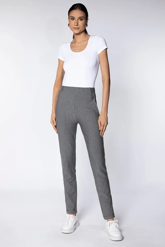 Calça Alfaiataria Cinza Melange / P