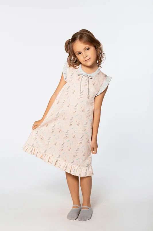 Camisola Infantil Feminina Lupo Salmao Floresta - 5326 / 12 anos