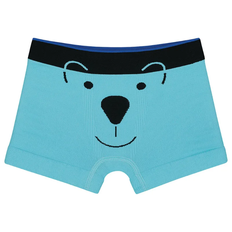Cueca Boxer Lupo Infantil 137-004 em Microfibra sem Costura Azul M