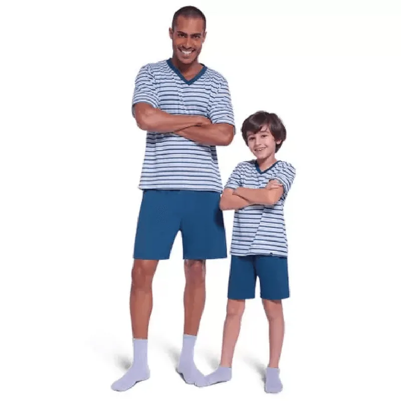 PIJAMA LUPO MASCULINO 28021-001 195-XXG/AZUL 2040