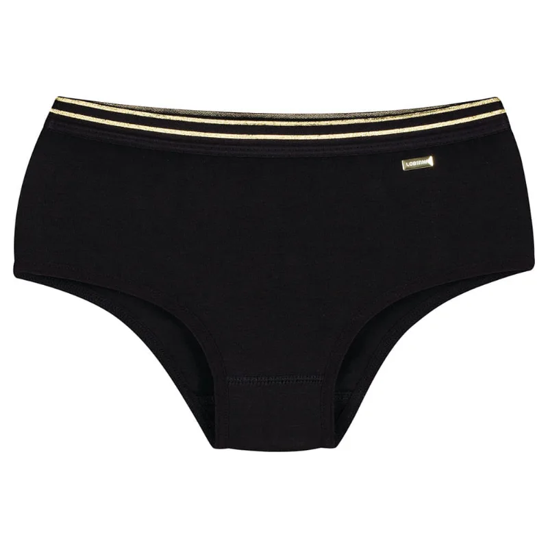 Calcinha Lobinha Infantil 216-001 Algodão Preto M