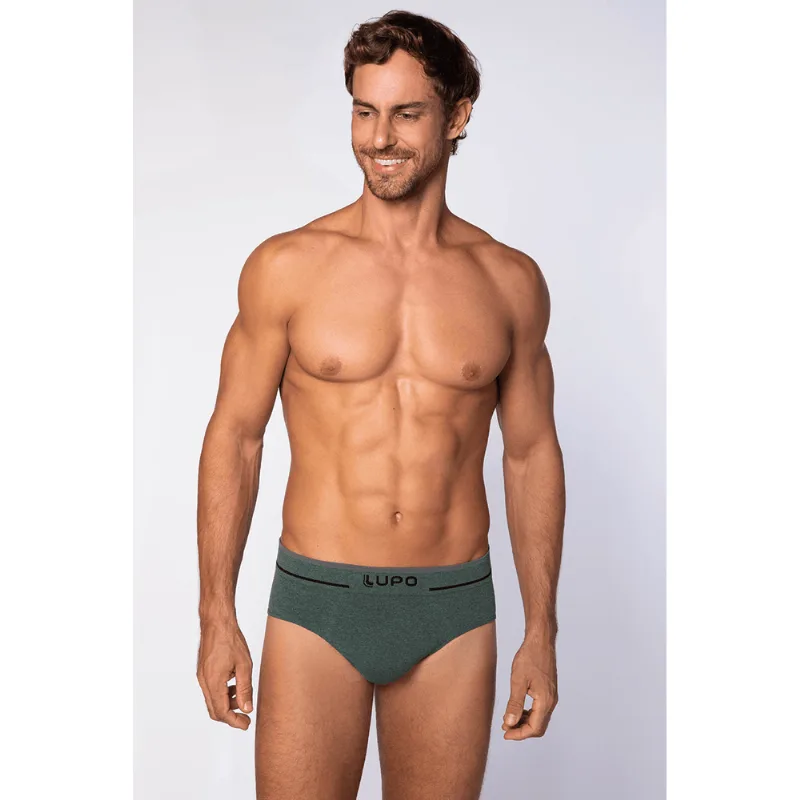 Cueca Slip Sem Costura Masculina Lupo Tamanho: G | Cor: Oliva - Lupo