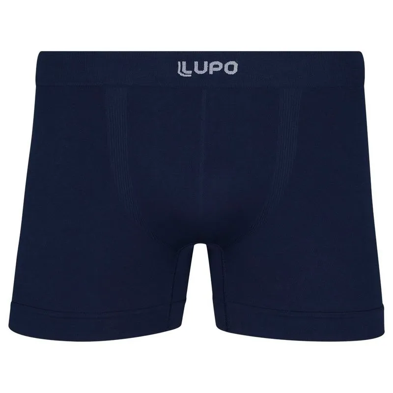 Cueca Boxer Lisa em Microfibra Sem Costura Lupo Cueca Boxer Marinho Lisa em Microfibra Sem Costura Lupo