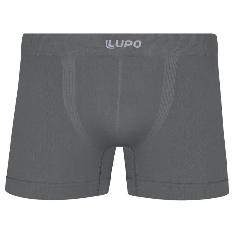 Cueca Boxer Lisa em Microfibra Sem Costura Lupo Cueca Boxer Chumbo Lisa em Microfibra Sem Costura Lupo