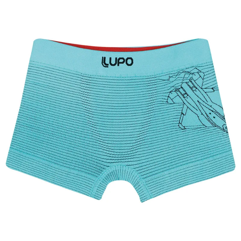 Cueca Boxer Lupo Infantil 128-005 Microfibra sem Costura Azul P