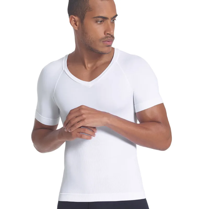 Camiseta Lupo 70672-001 sem Costura com Compressão Branco EG